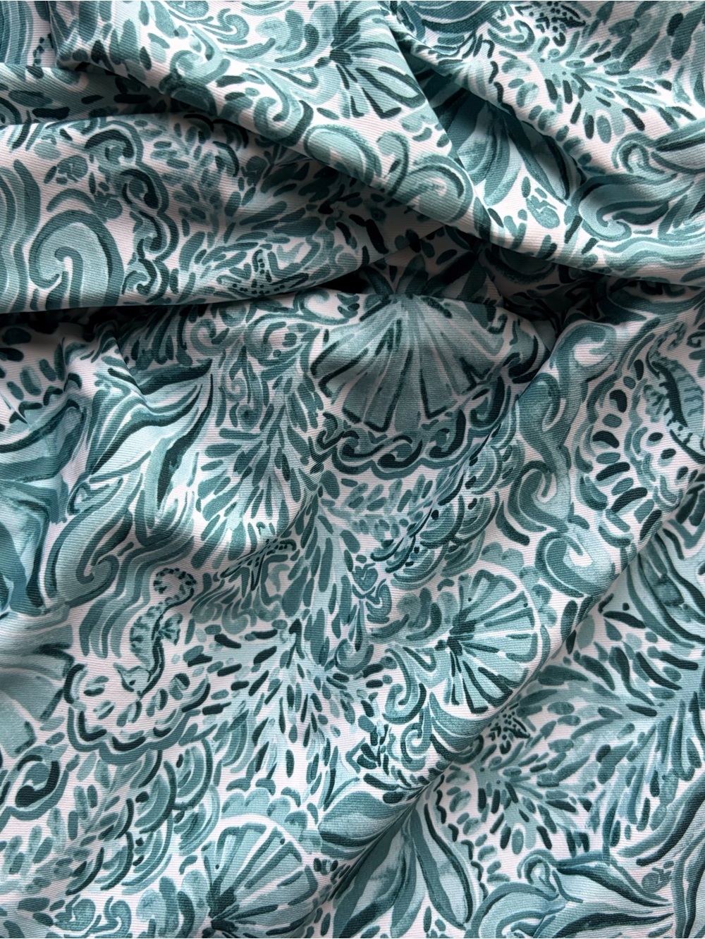 Teal Floral V-Neck Tankini Top and High Waisted Bottom - Picture 6 of 14
